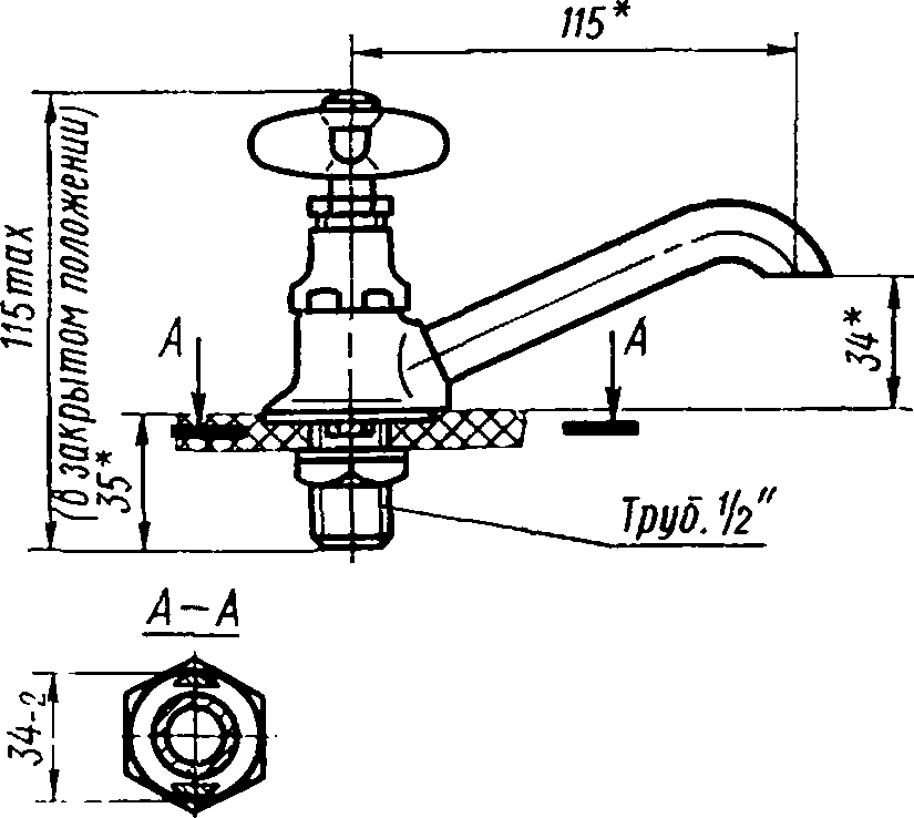 Схема смесителя для ванной