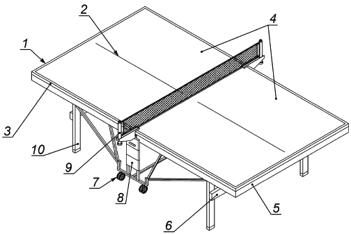 Размер стола для мини тенниса